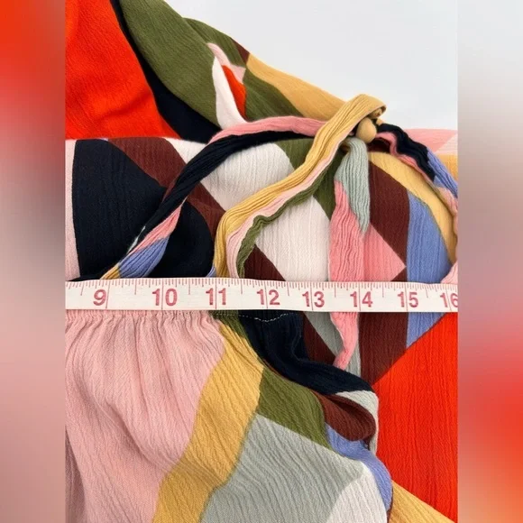 Billabong Rainbow Gate Maxi Boho Beachy Geometric Flowy Resort Dress Size M - Picture 9 of 12